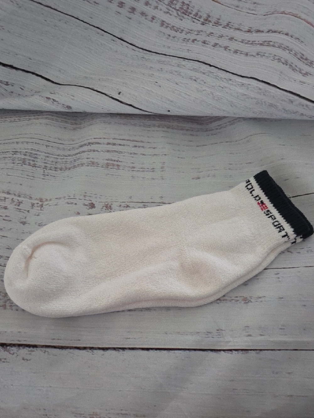Polo by Ralph Lauren White Ankle Athletic Sock with Black Trim